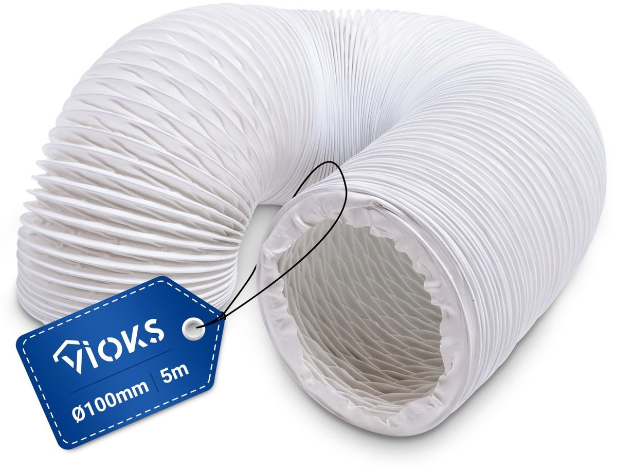 Omgoods - Afvoerslang voor Airconditioner - Flexibele 5 Meter PVC Slang (100mm)