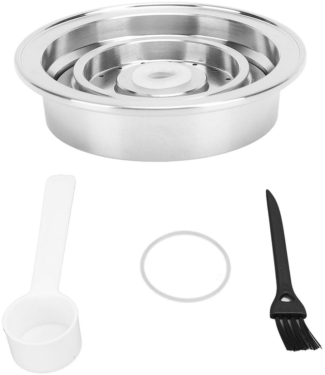 Omgoods - Herbruikbare Koffiecapsule Adapter voor Vertuos Koffiemaker - Roestvrij Staal