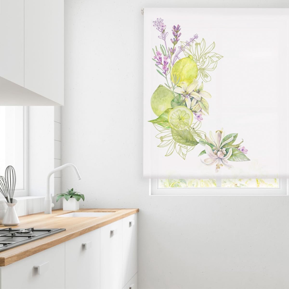 Omgoods - Digitale Translucente Rolgordijn met Print - 160x180 cm Purelemon