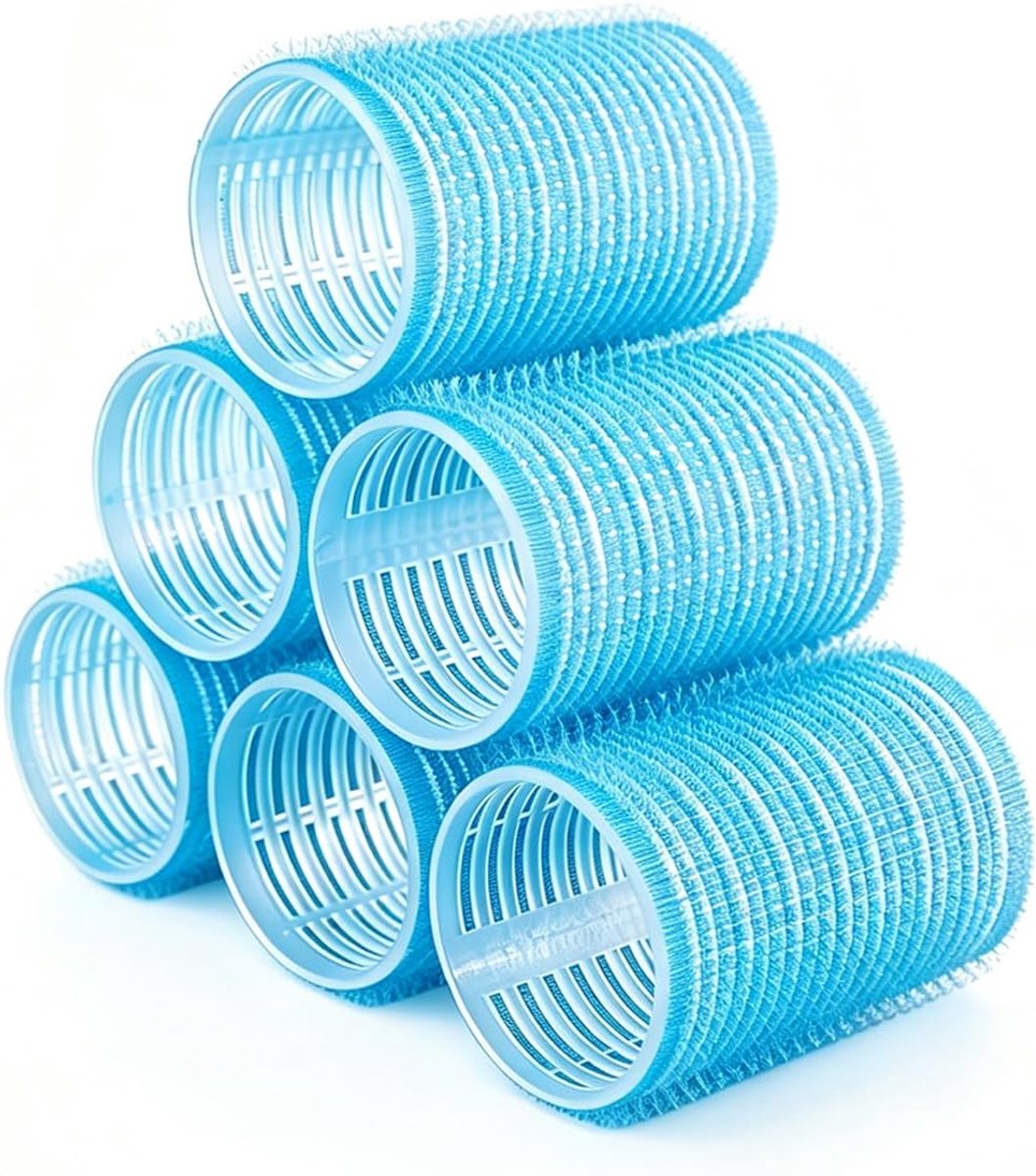 Haarkrullers, 6 Stuks Zelfvasthoudende Rollers, Haarrollers, Voor Korte en Lange Kapsalon Kappers, Haarstyling, Golven en Krullen, Kleur Willekeurig