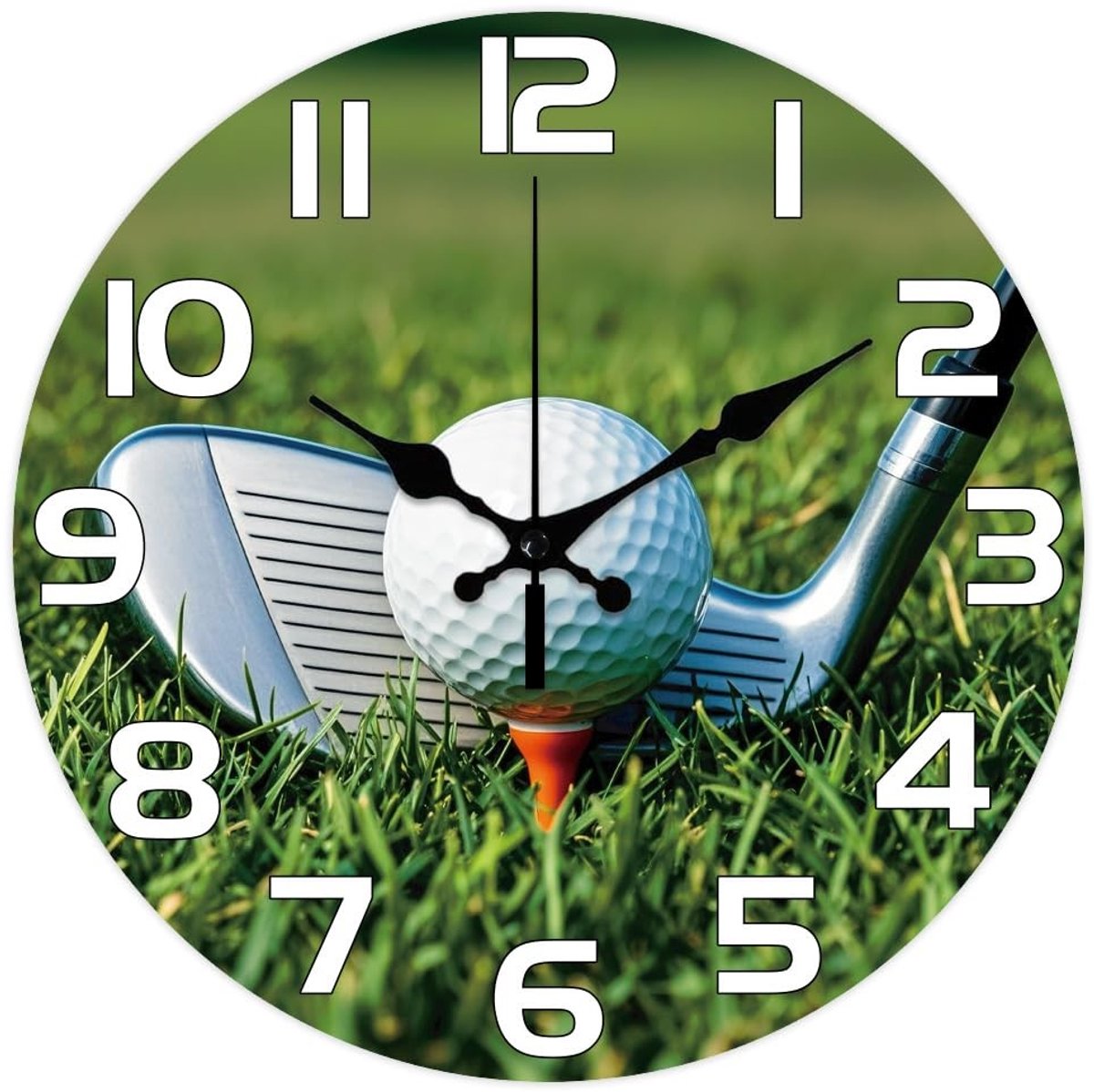 Omgoods - Golfballen Wandklok - 30 cm voor Sportliefhebbers