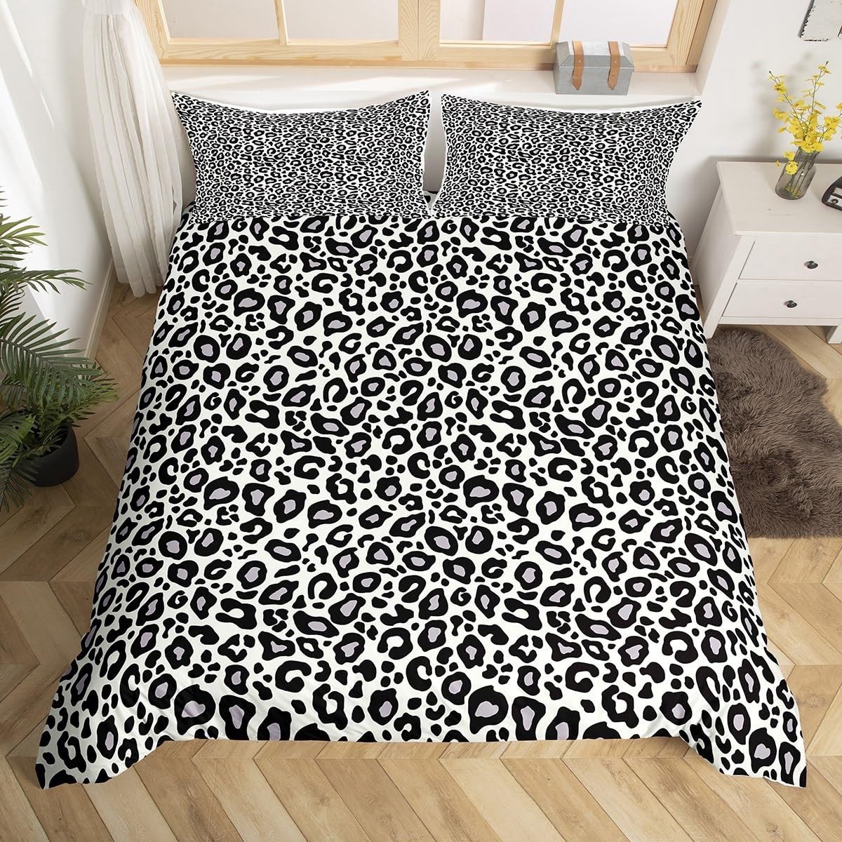 Omgoods - Luipaardprint Dekbedovertrek Set voor Kinderen - Dubbel