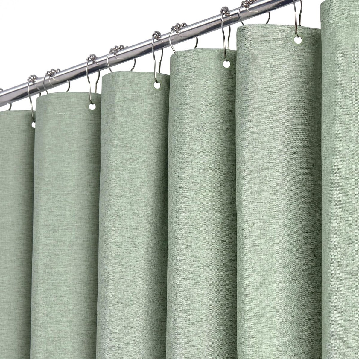 Omgoods - Waterdicht Douchegordijn in Linnenlook 120 x 200 cm met 8 Haken