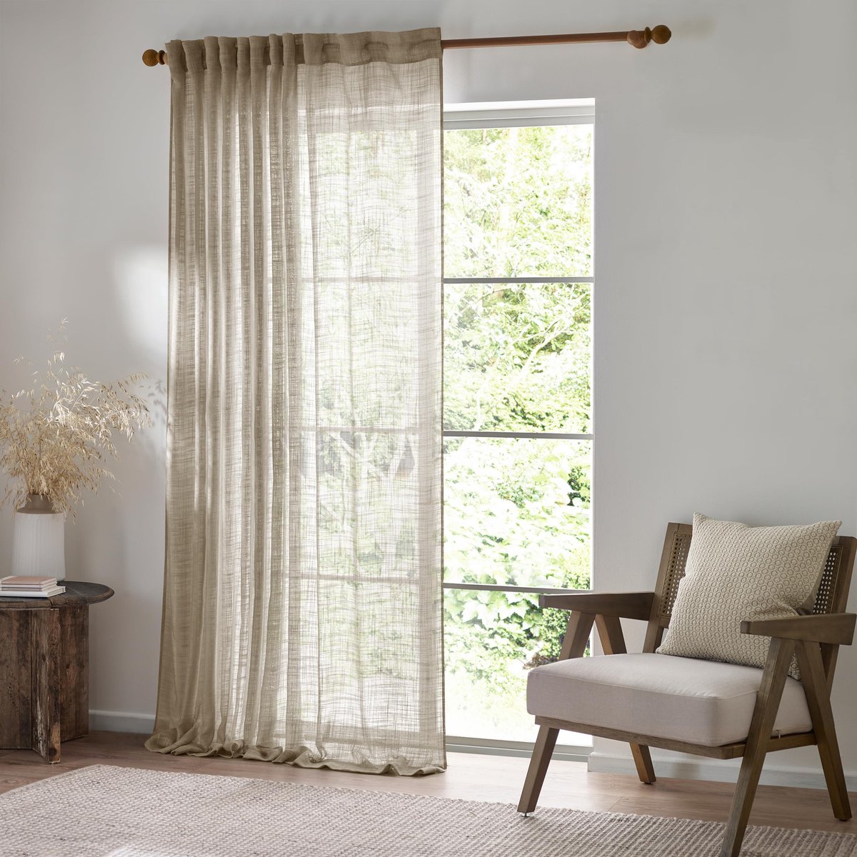 Omgoods - Yard Cirrus Transparante Gordijnen met Lussen - 250 x 290 cm