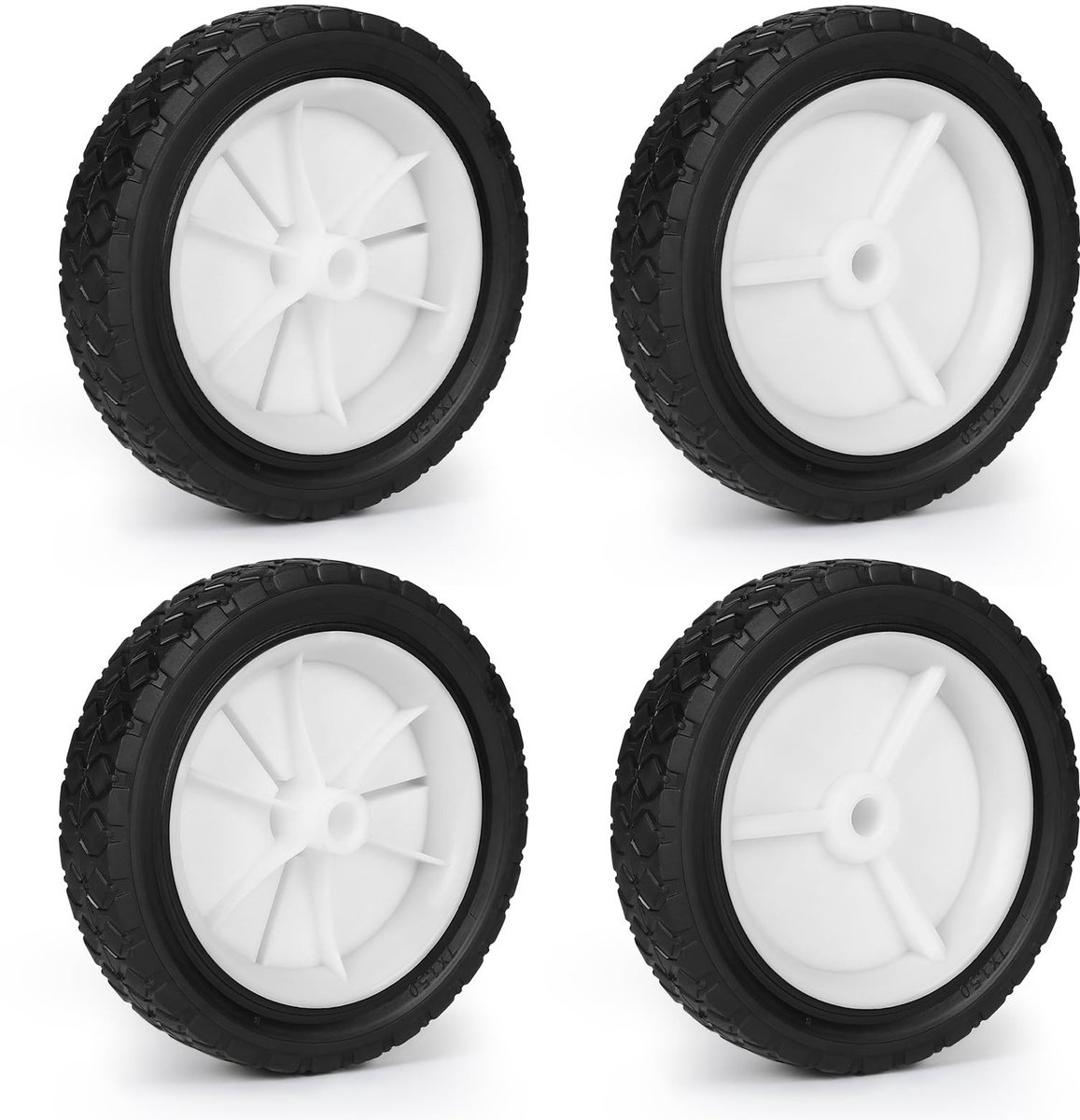 Omgoods - Set van 4 Rubber Wielen Ø 175mm voor Tuinmachines