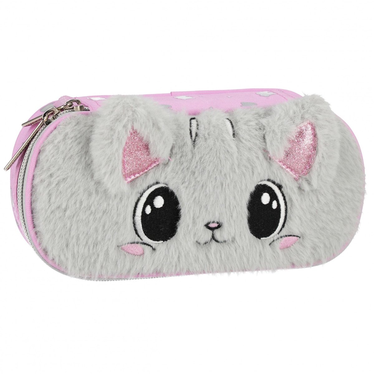 Omgoods - Pencil Case COMPARTIMENT voor Meisjes met Kat Design
