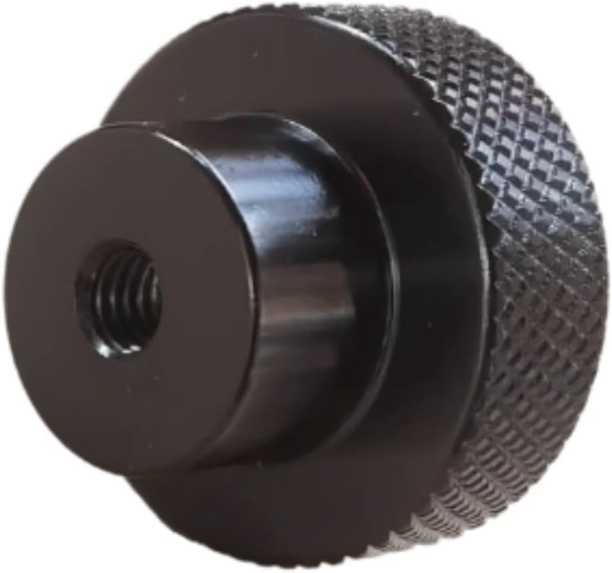 Aluminium Legering Handwiel 22mm OD Draad M6 Zwart Knulling Handwiel voor Slide Verplaatsing Platform Handwiel
