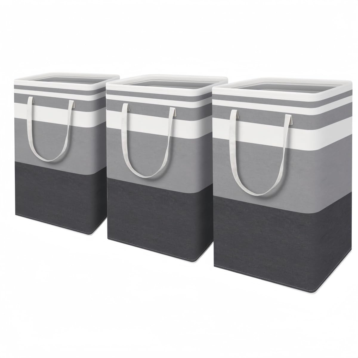 Omgoods - Set van 2/3 Grote Vouwbare Wasmanden 75L Waterdicht