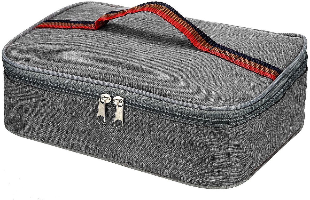 Omgoods - Geïsoleerde Lunchtas voor Mannen en Vrouwen - Herbruikbare Thermische Tas in Grijs