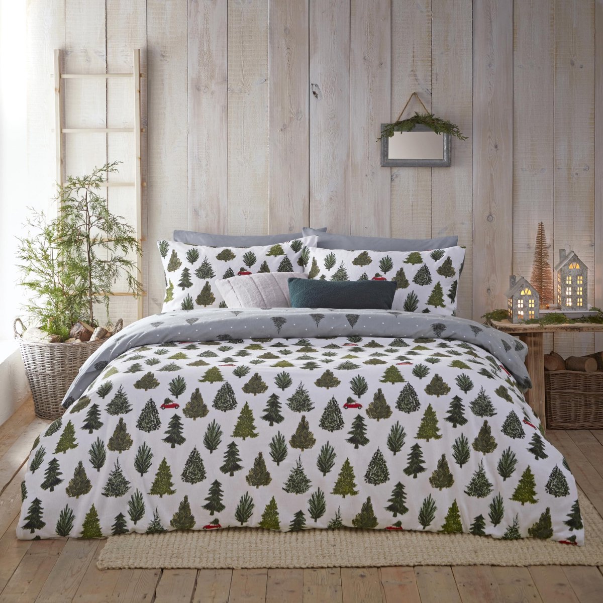 Omgoods - Evergreen Duvetset van 100% Katoen met Boom Motief