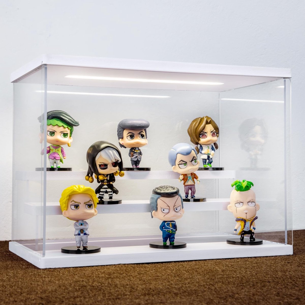 Omgoods - Acryl Display Case met LED Verlichting - Voor Miniaturen en Actie Figuren