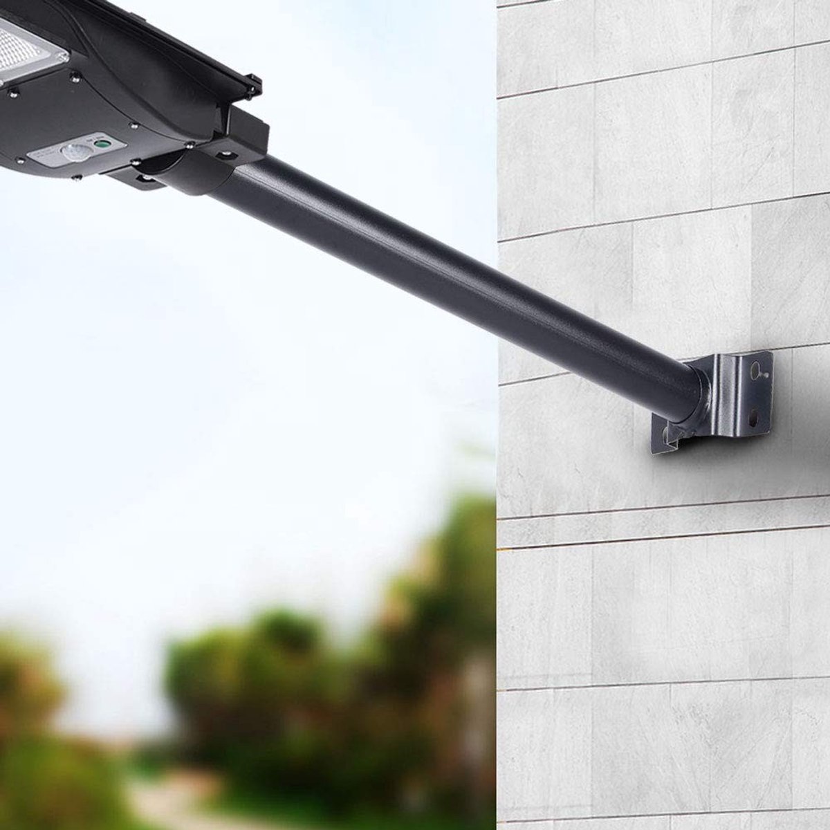 Omgoods- Lantaarnpaalhouder Stevig - Wandlamphouder - Lichtmast - Buitenwandlamp - Zonnelamp - Eenvoudige installatie - Hoogwaardige ijzeren materialen