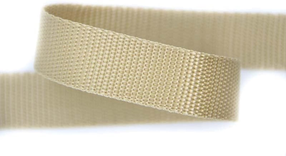 15mm | 5m riem 100% polypropyleen beige, GB-5m-PP-15mm-1337