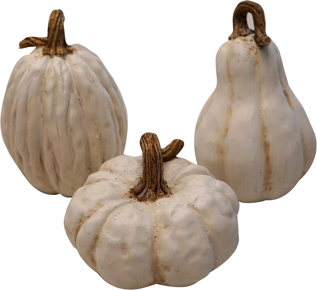 khevga Herfstdecoratie decoratieve pompoenen in set (wit)