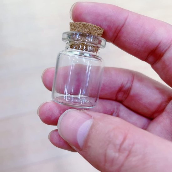 Flessen, Glazen Flesjes Met Kurk, Flessen Met Kurk Kleine, Terrarium Kleine, Geschikt voor Doe-Het-Zelf Decoratie — afbeelding 2