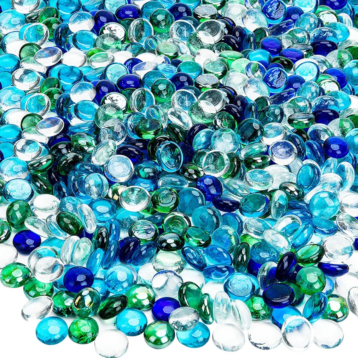 Omgoods - Decoratieve Glazen Kiezels voor Vazen - 800 Stuks in Diverse Kleuren