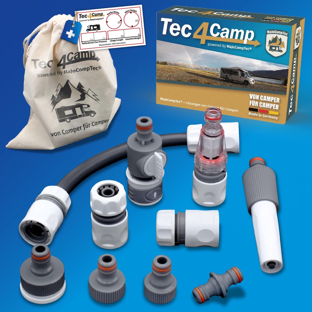 Omgoods - CONNECT-30 Waterfilter Set voor Caravan en Motorhome - Inclusief Slangverbinding