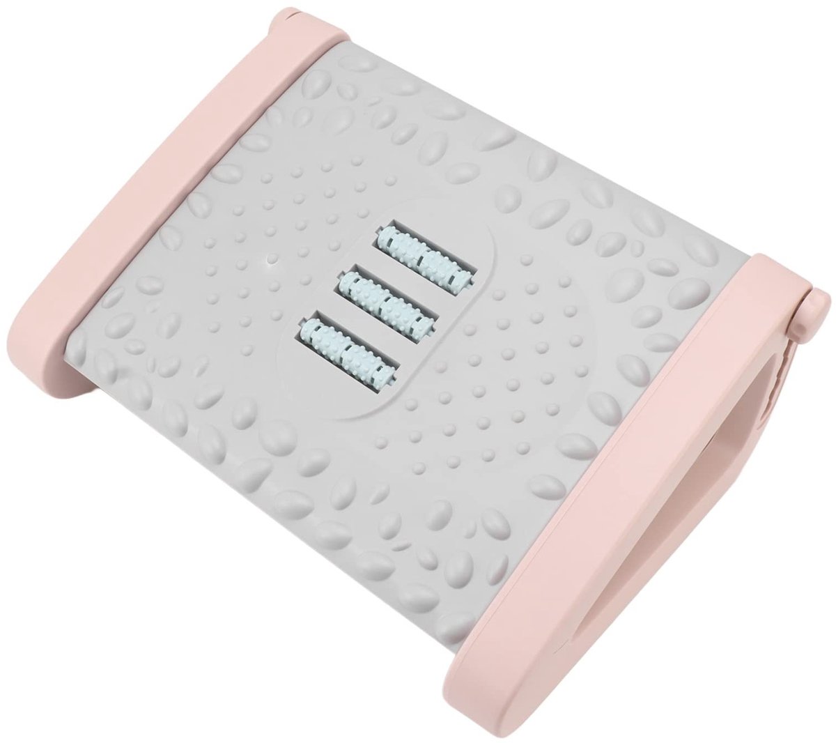 Omgoods- Voetensteun Ergonomisch - 6 Hoogteverstellingen - Massagetextuur/Roller - Stabiel/Stevig - Verlicht Wreefvermoeidheid - Voor Kantoor/Thuis