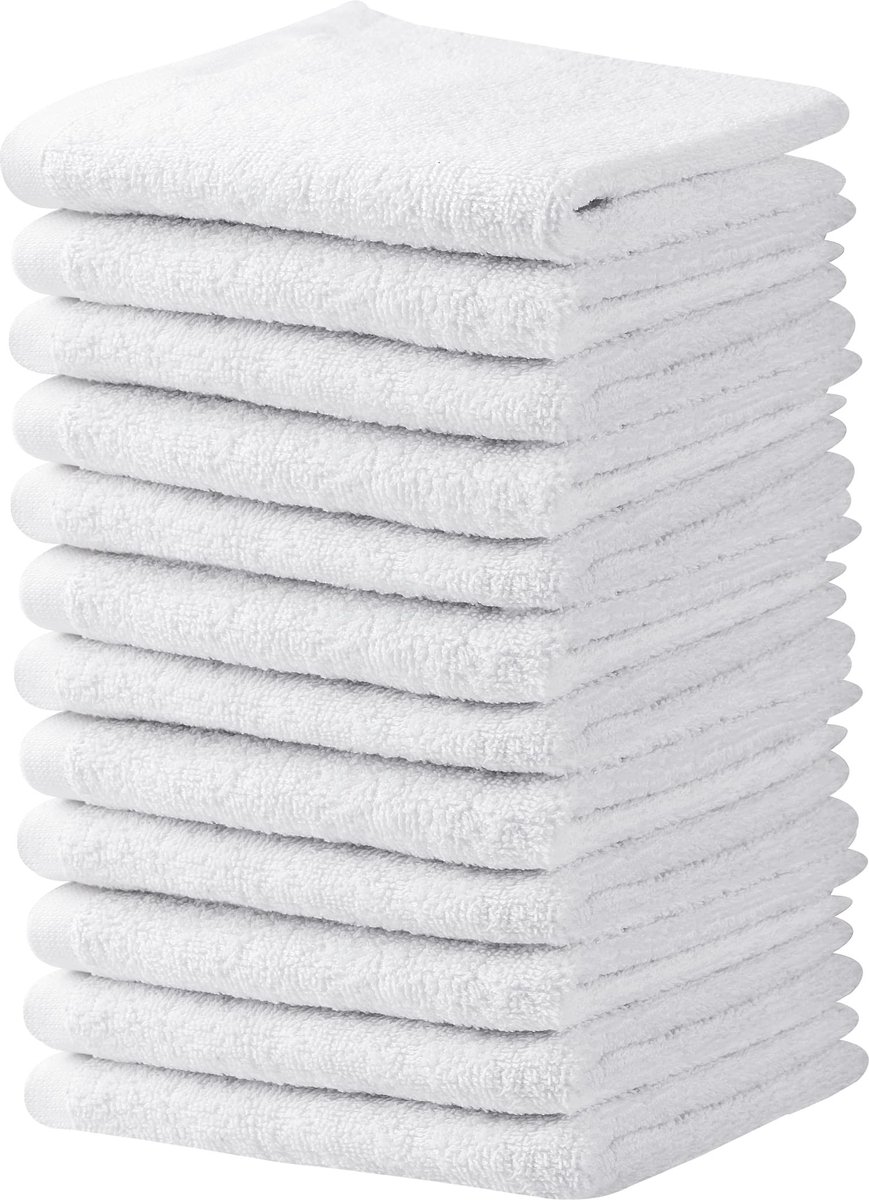 Omgoods - 12 Stuks Witte Salon Handdoeken 40x60 cm