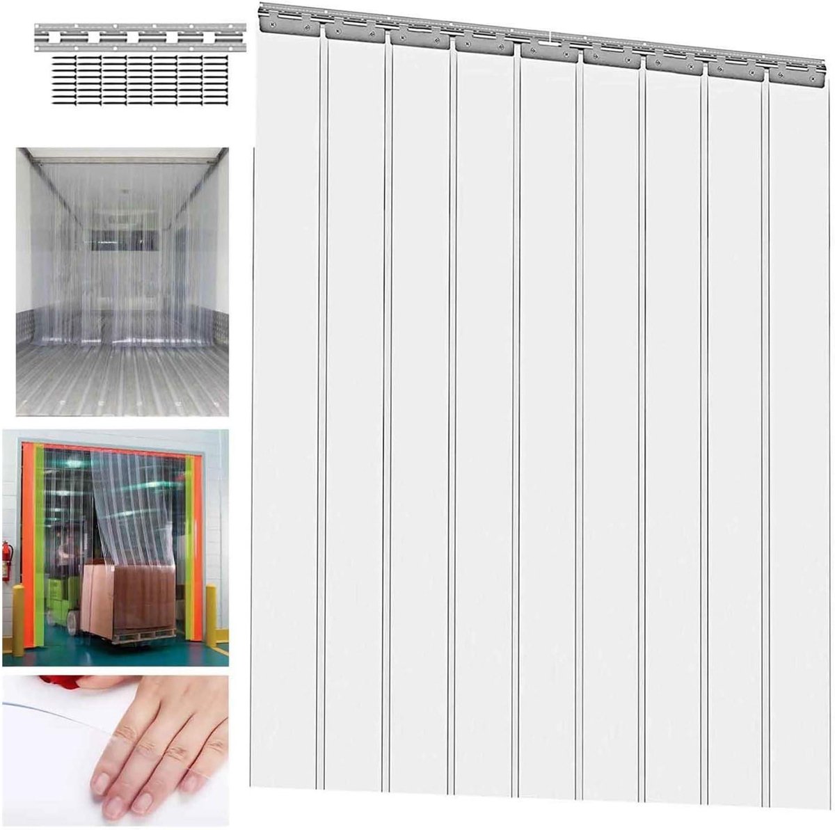 PVC Stripgordijn - Plastic Gordijn - Kas Afschermen - Waterdicht Transparant - 90 x 280 cm - Transparant