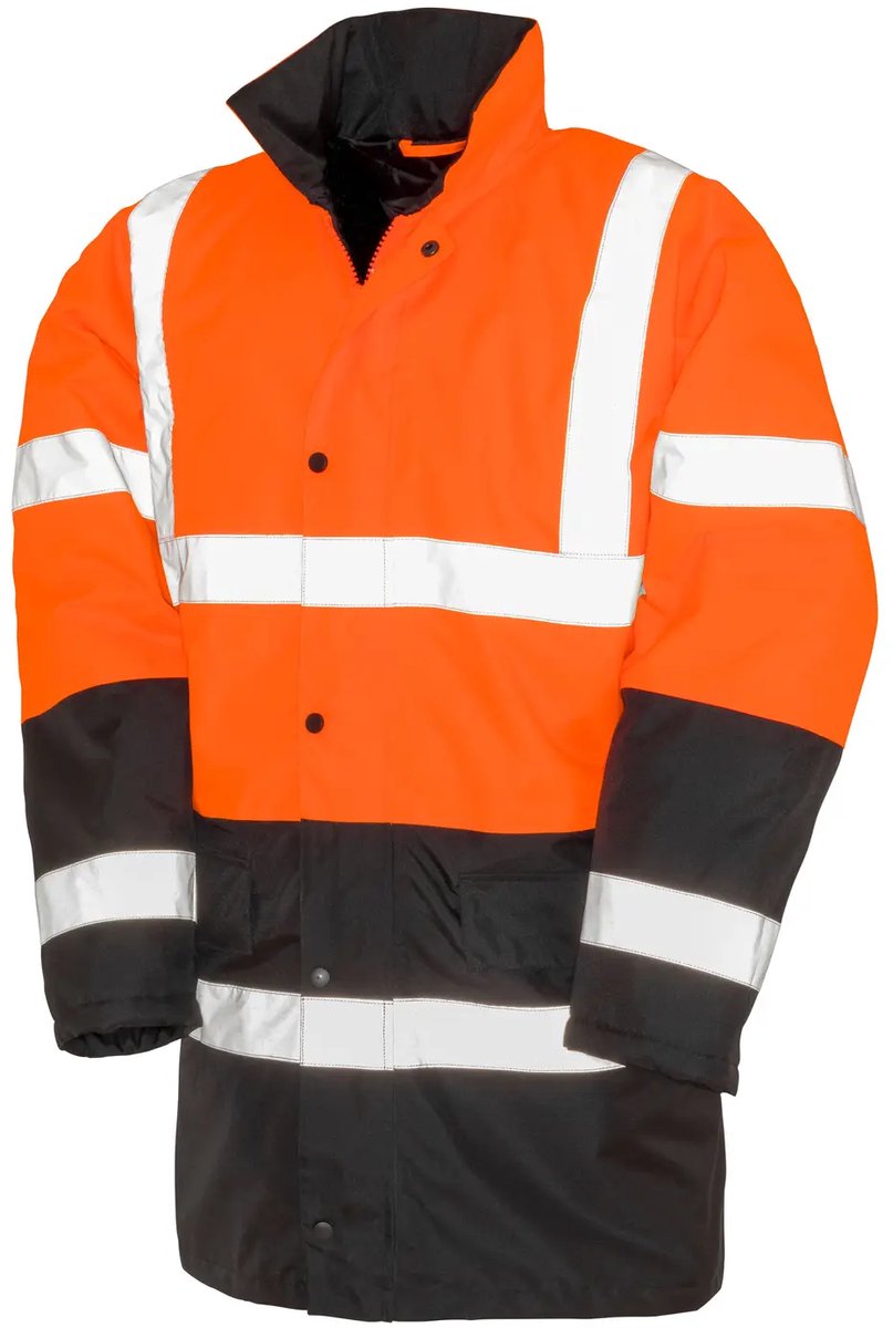 Regatta Motorway 2-Tone Safety Coat RT452 Fluorescent Oranje