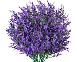 9 stuks Künstliche Lavendel Blumen Deko, Kunstblumen Pflanze | Gefälschte Lavendel Lila Deko für Garten, Hochzeit DIY, Büro, Wohnkultur