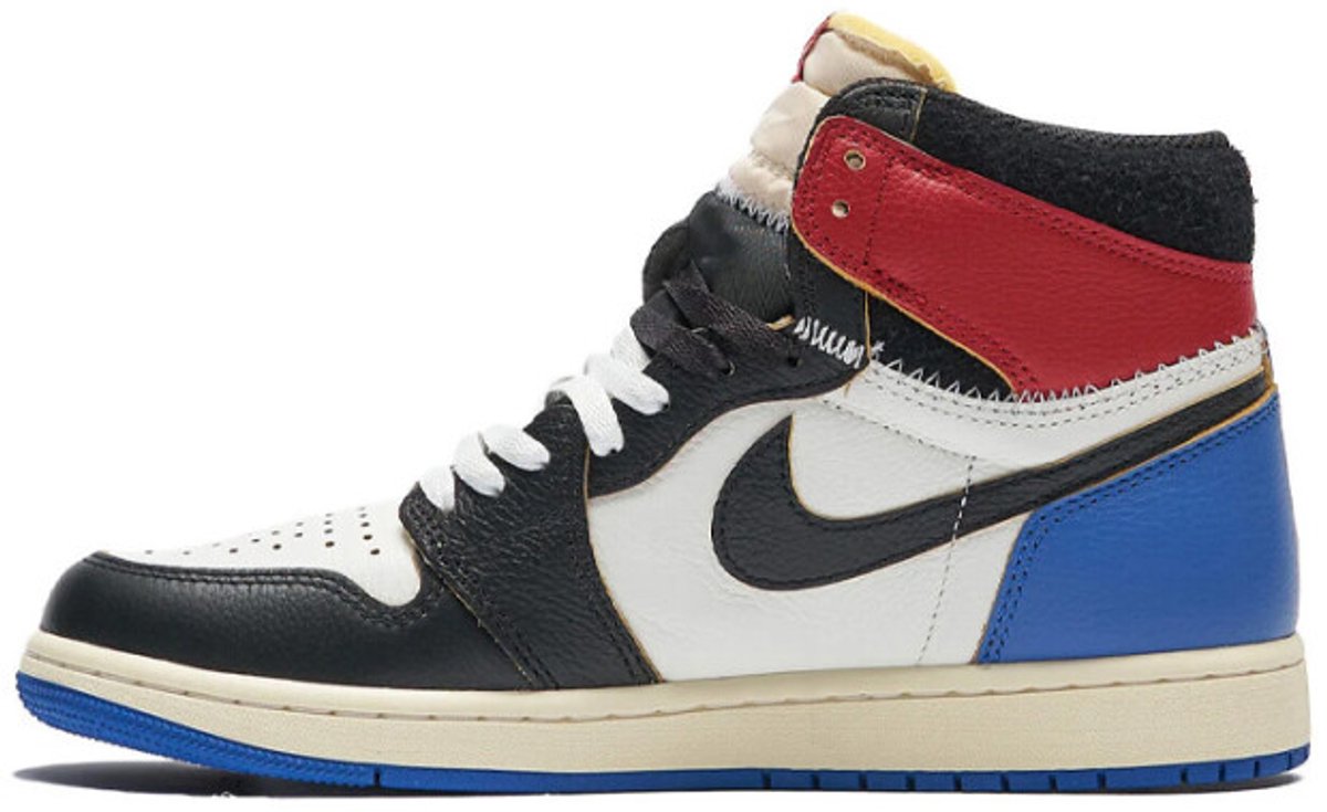 Jordan 1 Retro High OG SP Fragment x Union LA Varsity Sport Royal Zwart