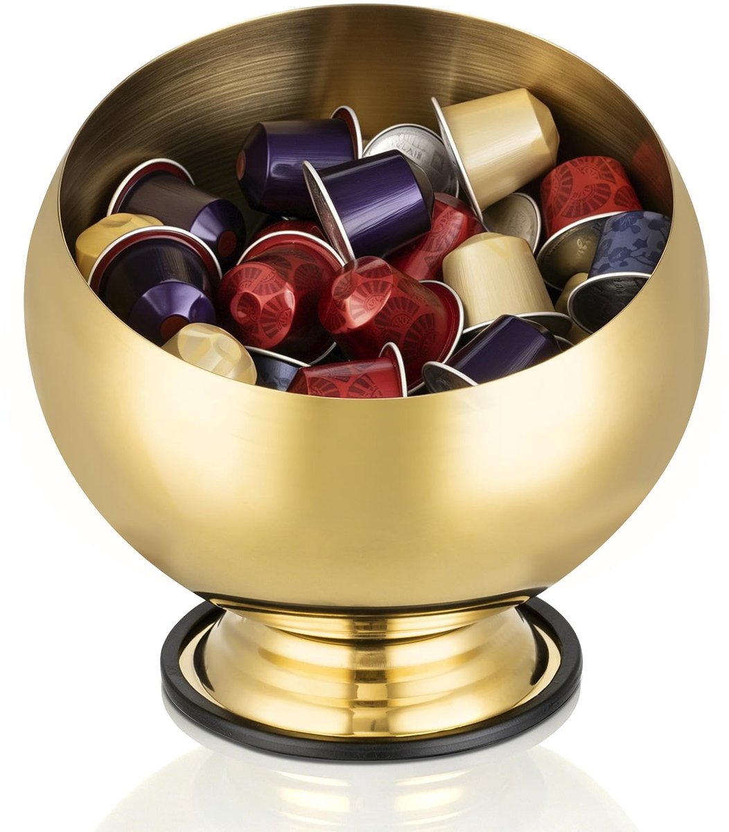 Dailygoods- Koffiepads Mand Goud - Capsule Manden - Koffiecapsule Houder - Opbergmand - Organisator - Duurzaam Materiaal - Capsulehouder