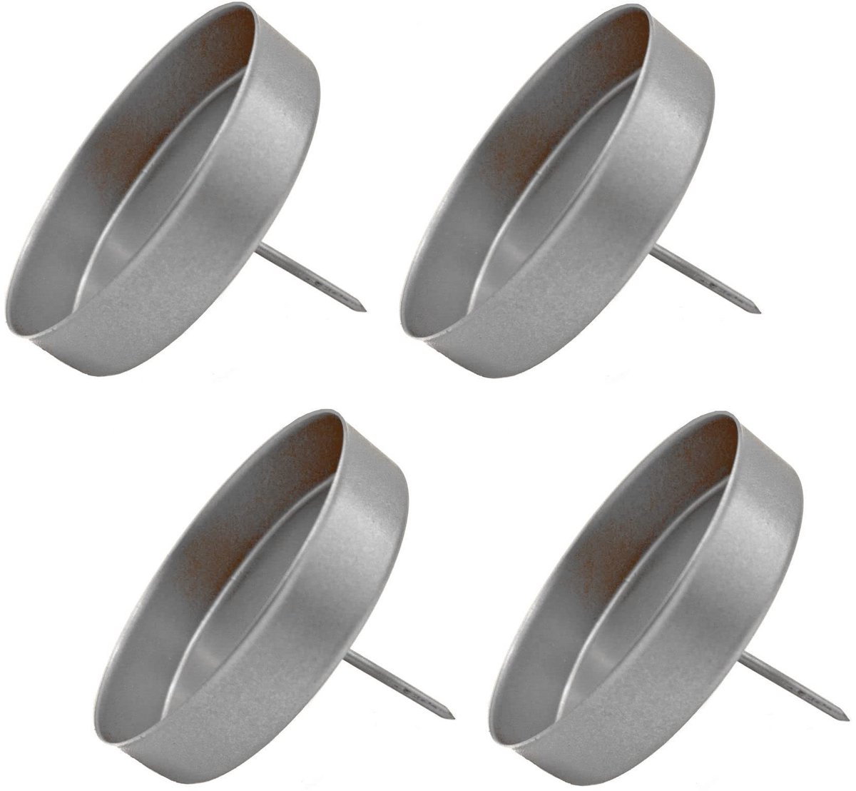Dailygoods- Kaarsenhouder voor Stompkaarsen - Set van 4 - Kaarsenstandaard voor Bolkaarsen - Kaarsenhouder Glas - Kaarsenhouder voor Adventsdecoratie - Betrouwbaar bij Regen en Sneeuw - Kaarsensteker