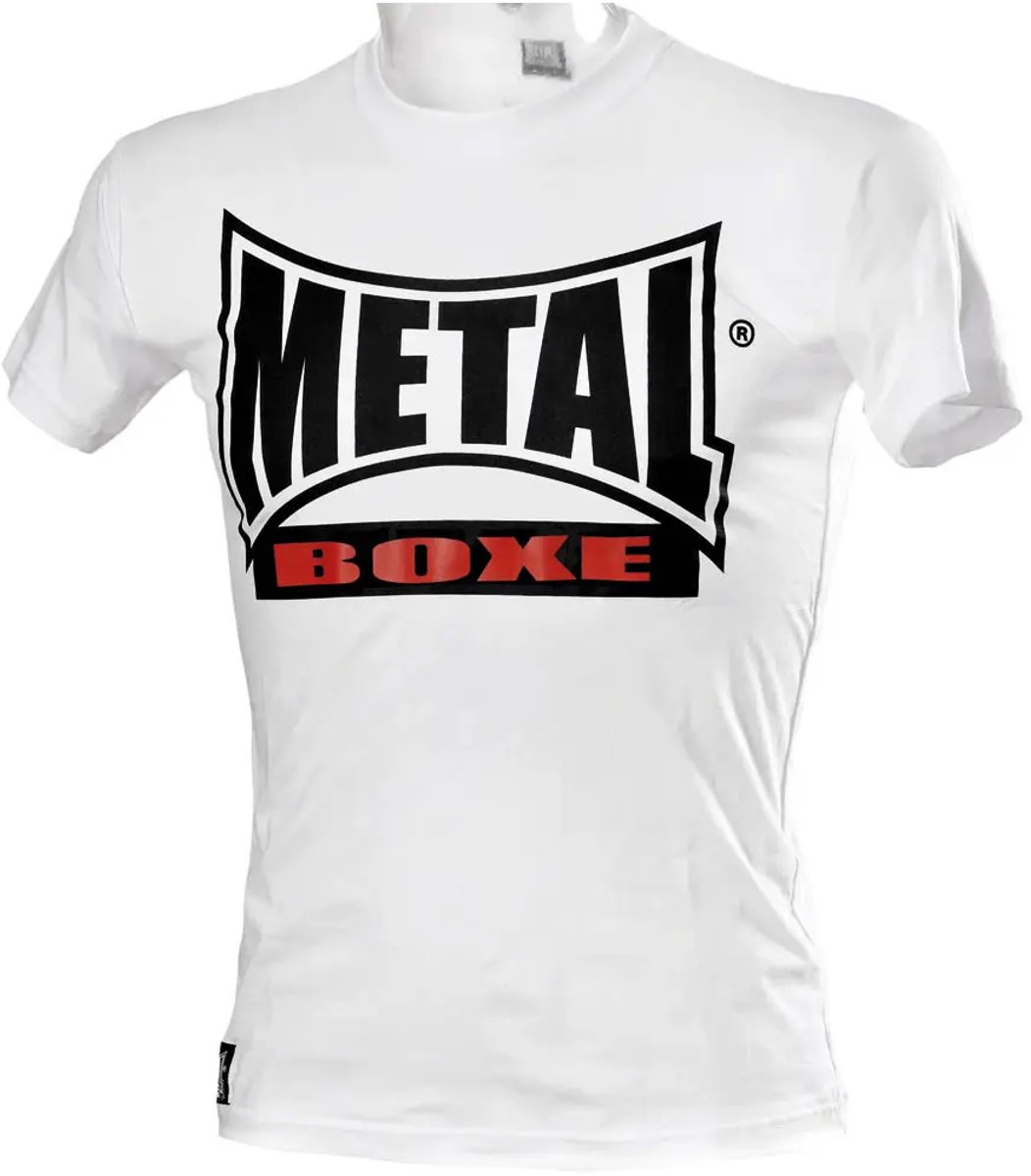 T-shirt met korte mouwen Metal Boxe new visual Wit