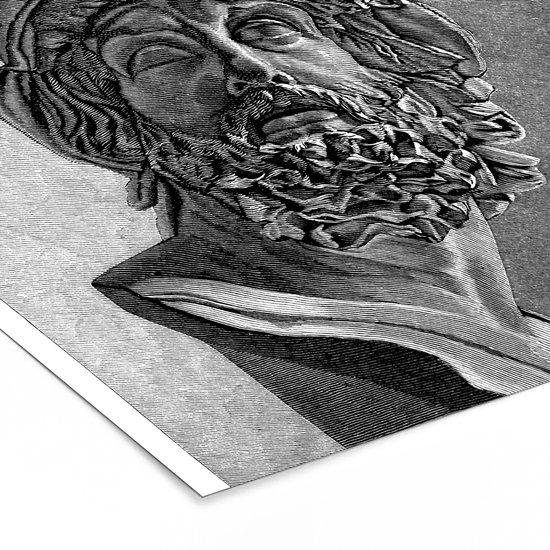 Poster in lijst - Fotolijst 40x40 cm - Posters - Een illustratie van Ajax - Posterlijst zwart - Decoratie - Wanddecoratie woonkamer - Muurdecoratie slaapkamer
