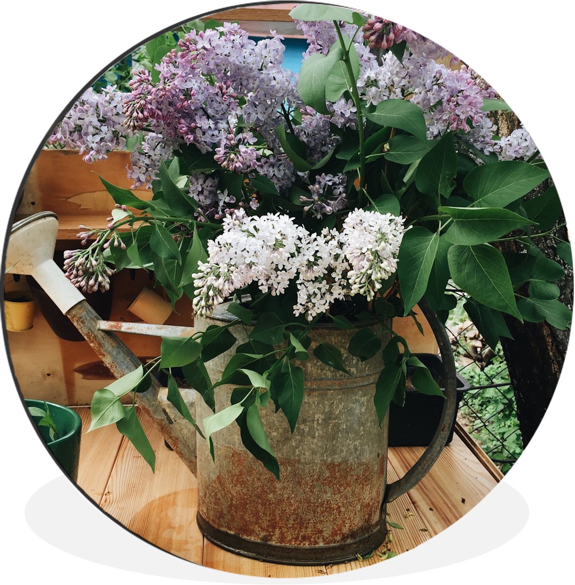 WallCircle - Wandcirkel - Muurcirkel - Gieter - Bloemen - Boeket - Aluminium - Dibond - 14