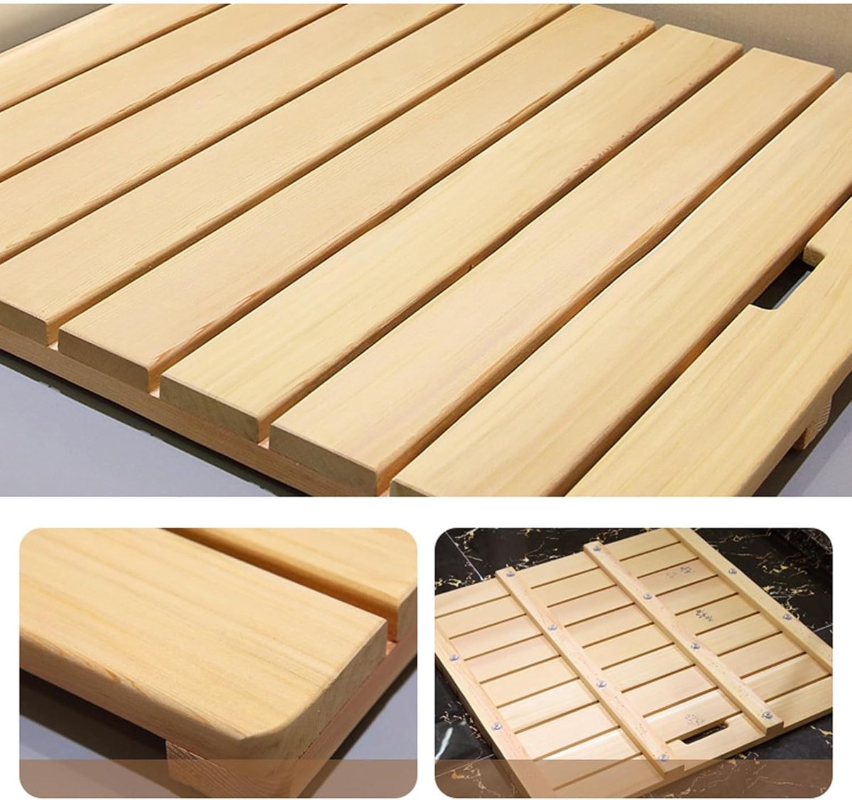 Bamboe Badmat - Houten Douchemat - Veilig Douchen - Antislip Onderkant - 150 x 50 cm - Natuurlijk Hout — cadeau in Wonen & Interieur - foto 5