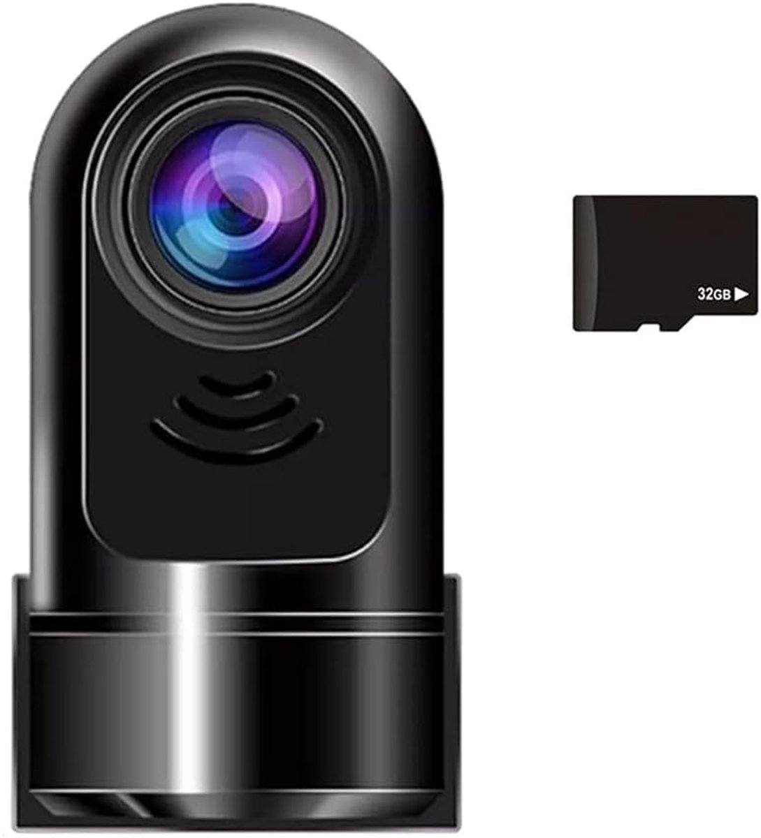 Mini Dashcam - Auto Camera - Veilig Rijden - 360 Graden Rotatie - 32 GB Kaart - Zwart