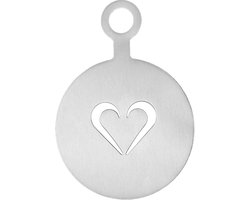 Latte Art Stencils - Koffie Decoratie - Koffie Verfraaien - Roestvrij Staal - 12 x 8.5 cm - Zilver