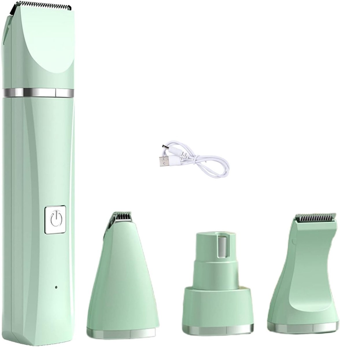 Kattenhaartrimmer - Huisdiertondeuse - Vachtverzorging - 4-in-1 multifunctioneel - 15 cm - mintgroen