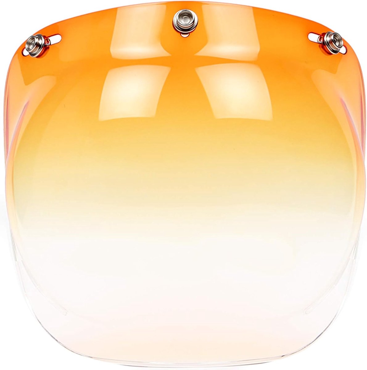 Bubble Shield - Helm Vizier - Motorrijden - Drie Drukknoppen - Eén maat - Oranje