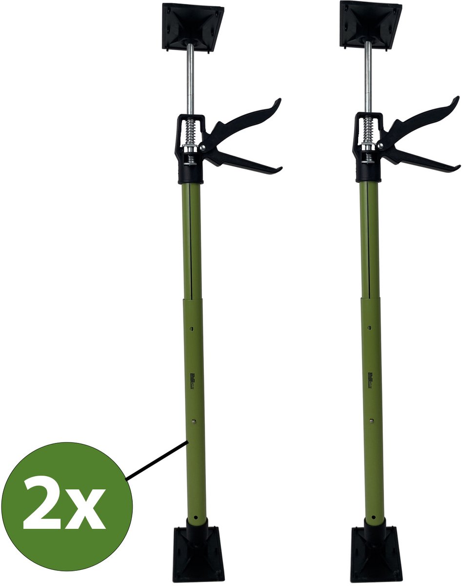 TRUTZHOLM Montagesteun Kort 57-117cm Set van 2 - Heavy Duty Deurspanner Kliksysteem - Telescopische Eenhandsteun Kozijnspanner