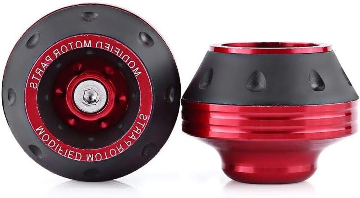 Motorfiets Voorvork Bescherming, Impact Bescherming, CNC Aluminium Legering, Geschikt voor Meeste Motoren, Mopeds en Scooters (Rood)