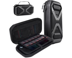 SUPCASE Opberghoes Geschikt voor Nintendo Switch 2 - Beschermhoes Game Card Organizer - Travel Case - Opbergruimte 24 Gamecards, SD Kaarten, Oplader, Joy Cons - Hoesje met Ritssluiting - Zwart