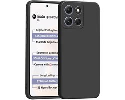 Zwart Dun TPU Hoesje Geschikt voor Motorola Moto G86 | Back Cover | Lichtgewicht | Ultra Dun | Flexibel | Zacht