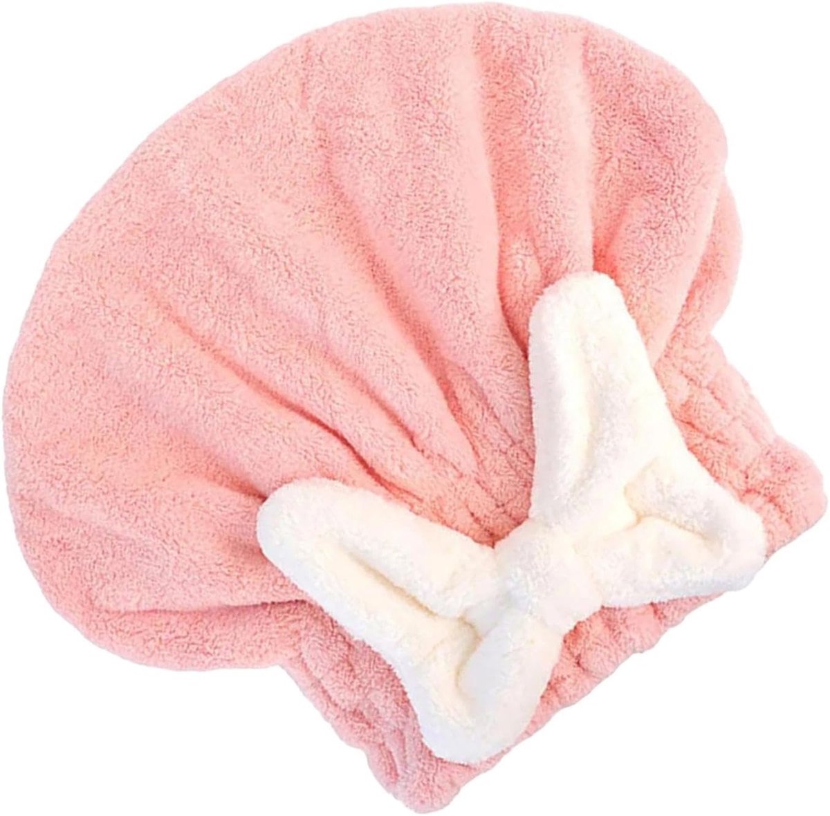 Haar Handdoek - Droogmuts - Haar Drogen - Snelle Vocht Absorptie - 27 x 26 cm - Roze