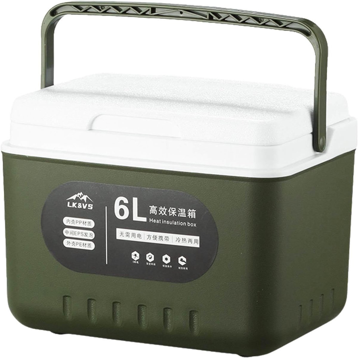 Compacte Draagbare Koelbox 6L - Ideaal voor Camping, Picknick en Reizen