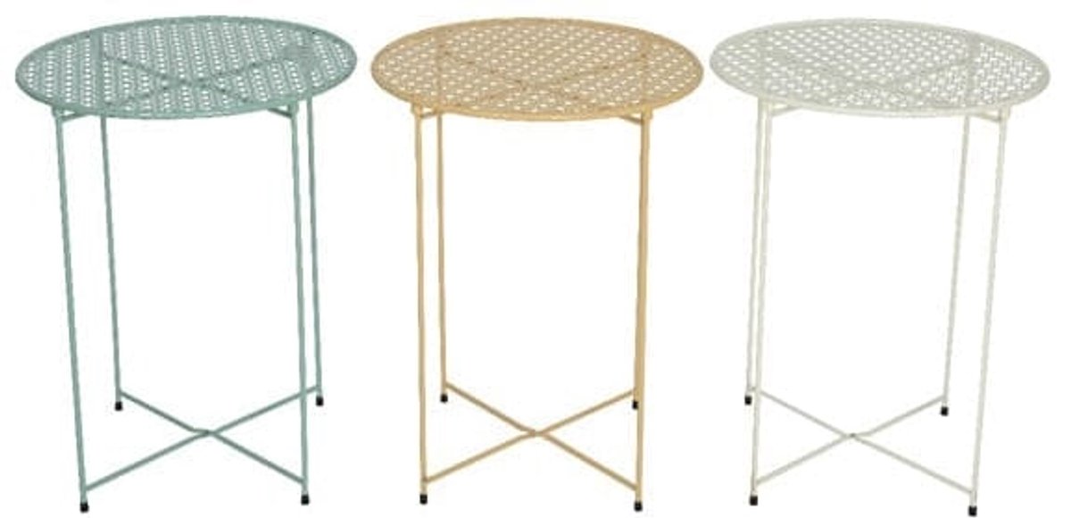 Kaemingk Indigo - Tuin Tafel - Metaal - Rond - 46 cm