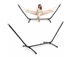 Tot 120kg: Hangmat Standaard Buiten - 310x100 Metalen Frame -Hangmatstandaard voor Tuinhangmat