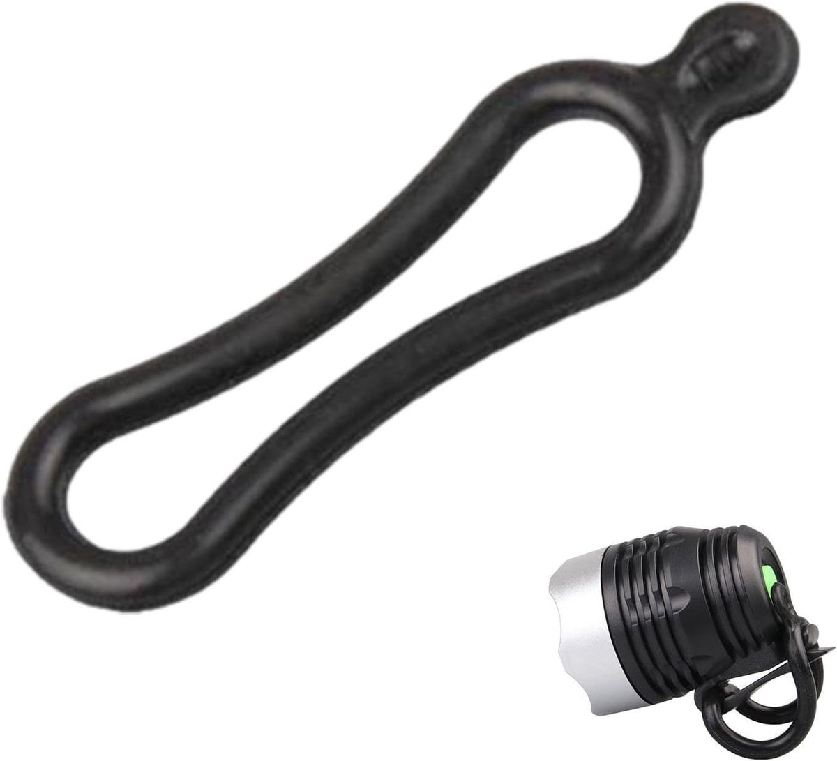 Fietslicht Band - Montageband Fietslamp - Veilig Fietsen - Water- en Stofbestendig - 10cm en 14cm - Rood en Zwart