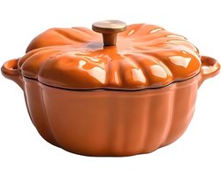 Kookpot Pompoen - Stoofpan Soeppan - Feestelijke Maaltijden - Gelijkmatige Warmte - 194 cm - Oranje