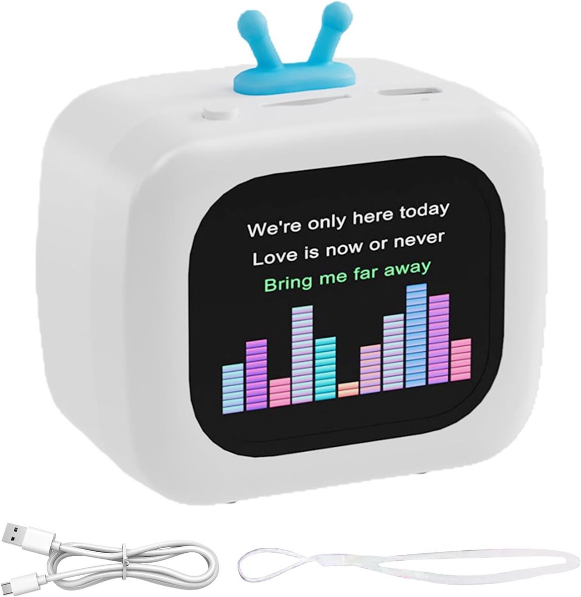 Draagbare Luidspreker - Compacte Speaker - Muziek Luisteren Buiten - Touchscreen Bediening - 6 x 10 x 6 cm - Zwart