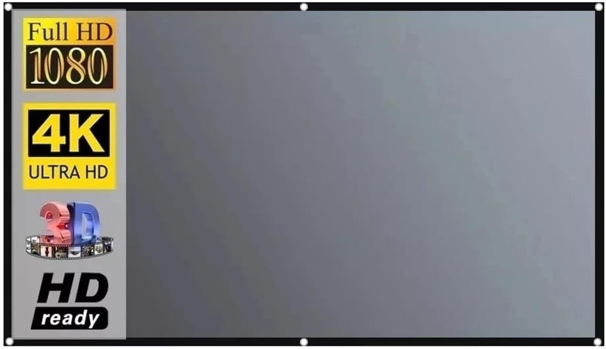 Projectorscherm - Projectiescherm - Thuisbioscoop - Hoge helderheid - 100 inch - One Color