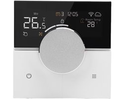 Slimme Wifi Thermostaat - Programmeerbare Thermostaat - Verwarming Regelen - Volledig Touchscreen - 10 x 10 x 7 cm - Wit